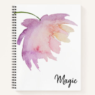 *~* Moderne Girl Chic Feminine Peony Watercolor Notizbuch
