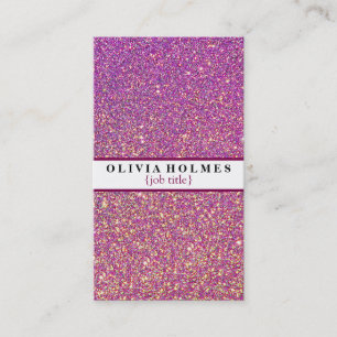 Moderne Girl-Imitate PinkPurple Glitzer Event Plan Visitenkarte