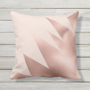 Moderne Girl-Rose Gold Blush Pink Geometric Kissen