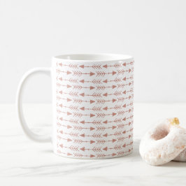 Moderne Girl Rose Gold Foil Look | Stammespfeile Kaffeetasse