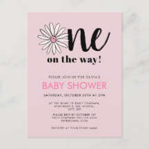 Moderne Girls Baby Shower Daisy Floral