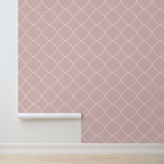 Moderne Girly Baby Pink Quatrefolie für Mädchen Tapete