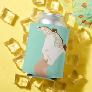 Moderne Girly Cowgirl Boots Stars Mint Dosenkühler