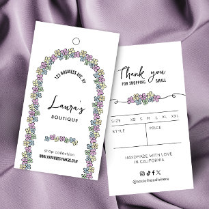 Moderne Girly Floral Closing Boutique Hang Tag