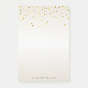 Moderne Girly Imitate Gold Confetti - Personalisie Post-it Klebezettel