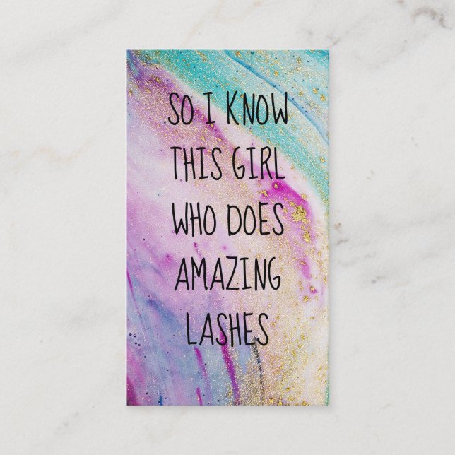 Moderne Girly Marble Refer+a+Friend Empfehlungskarte (Vorderseite)