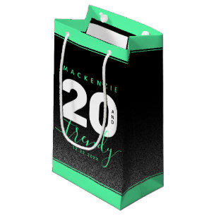 Moderne Girly Mint Green 20 und Trendy Kleine Geschenktüte
