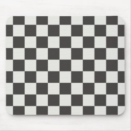 Moderne Gitter-Holzkohle- und Creme-Karo Mousepad