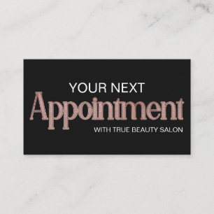 Moderne Glam Black Rose Gold Glitzer Typografie Terminkarte