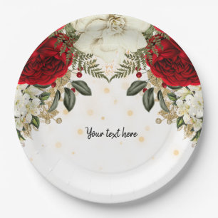 Moderne Glam Chic Blume für jeden Anlaß Pappteller