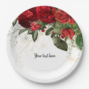 Moderne Glam Chic Blume für jeden Anlaß Pappteller