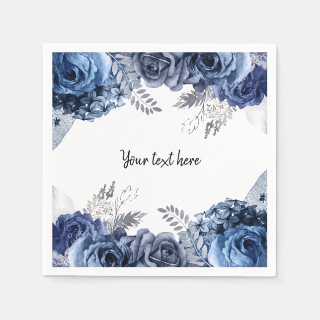 Moderne Glam Chic Blume für jeden Anlaß Serviette (Vorderseite)