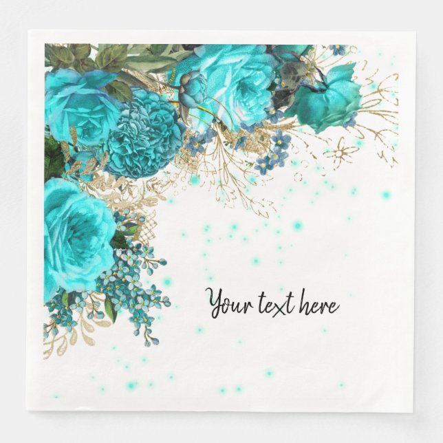 Moderne Glam Chic Blume für jeden Anlaß Serviette (Vorderseite)