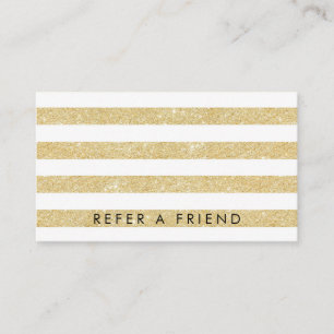 Moderne Glam Gold Glitzer-Verweiskarte Treuekarte