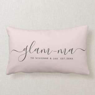 Moderne Glam-ma Chic Script Spaß Rosa Rosa Oma Lendenkissen