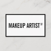 Moderne Glam Schwarz Straße Schilder Makeup Künstl