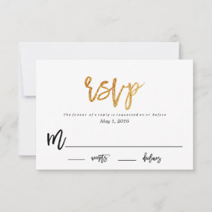 MODERNE GLAM WEDD Response RSVP Karte