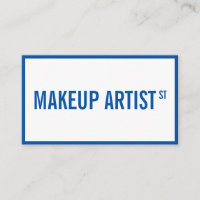Moderne Glam weiß blaue Straße Zeichen Makeup Küns
