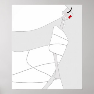 Moderne Glamour-Färbposter Miss Jazzy Poster