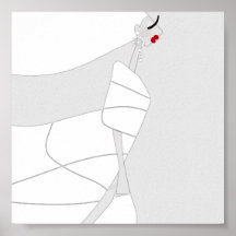 Moderne Glamour-Färbung Poster Fräulein Jazzy
