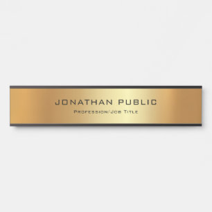 Moderne Glamour Gold Template Elegant Türschild