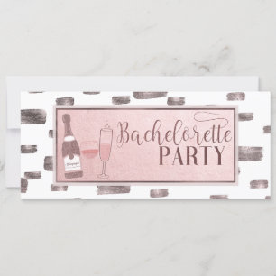 Moderne Glamour-Junggesellinnenparty mit knallende Einladung