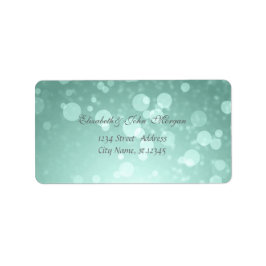 Moderne glamouröse, stilvolle Mint Greenl, Bokeh Adressaufkleber