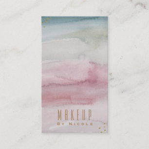 Moderne Glamouröse Träumerische Wasserfarbe Gold E Visitenkarte