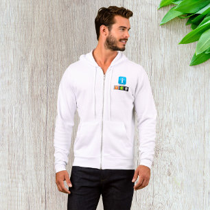 Moderne glänzende Informationssymbole Hoodie