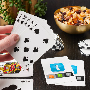 Moderne glänzende Informationssymbole Spielkarten