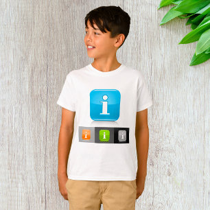 Moderne glänzende Informationssymbole T-Shirt