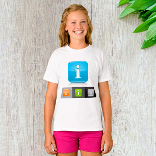 Moderne glänzende Informationssymbole T-Shirt