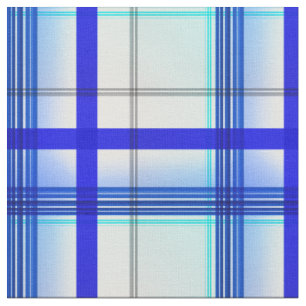 Moderne glänzende Karierte Karo Azure Blue Tones Stoff