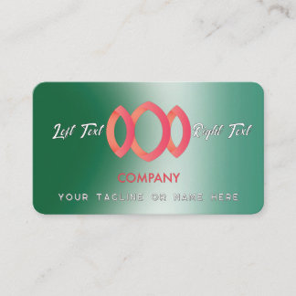 Moderne, glänzende, metallisch grüne Vorlage Visitenkarte