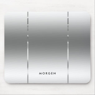 Moderne, glänzende silbergraue Hintergrundfarbe Mousepad