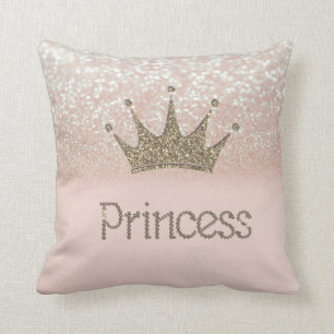 Moderne glänzende Tiara, Prinzessin, Glitter Bokeh Kissen