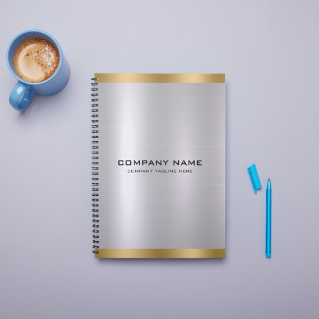 Moderne, glatte Silber- und Gold-Metallic-Textur Notizblock (Von Creator hochgeladen)