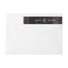 Moderne Glattleder Schwarz-Imitate Gold Glitzer Mo