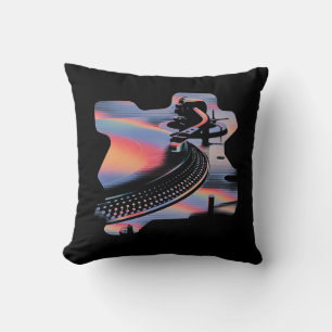 Moderne Glitch-Style-Drehscheibe – Farbdesign Kissen