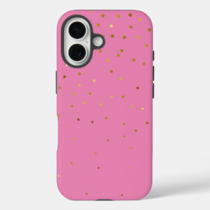 Moderne Glitter  Gold  Pink   iPhone 16 Hülle