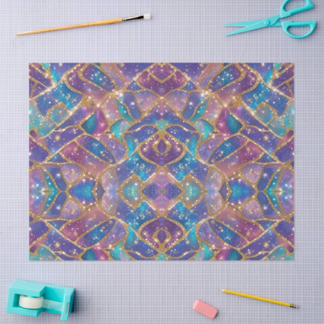 Moderne Glitter Opal Pastellfarben Seidenpapier (Basteln)