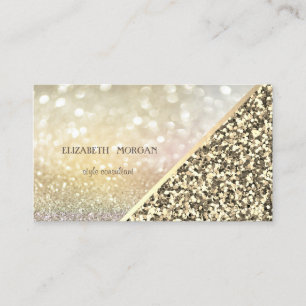 Moderne Glitter Pailletten Abstrakter Bokeh Visitenkarte
