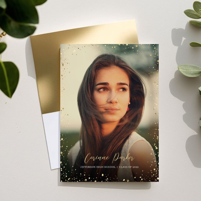 Moderne Glitz Foto Graduation Party Einladung (Von Creator hochgeladen)