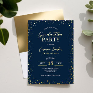 Moderne Glitz Graduiertenparty - Einladung