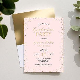Moderne Glitz Graduiertenparty Einladung