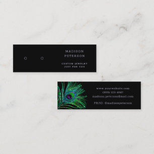 Moderne Glitzer Feather Jewelier Earring Display Mini Visitenkarte