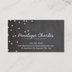 MODERNE Glitzer Konfetti dots Tafel Visitenkarte