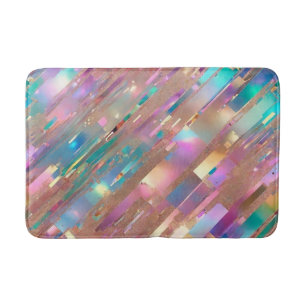 Moderne Glitzer Opal Holographic Collection Badematte