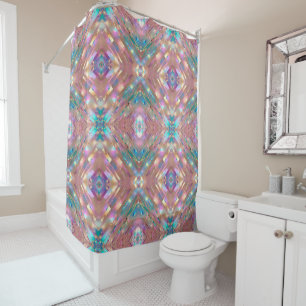 Moderne Glitzer Opal Holographic Collection Duschvorhang