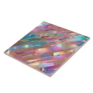 Moderne Glitzer Opal Holographic Collection Fliese